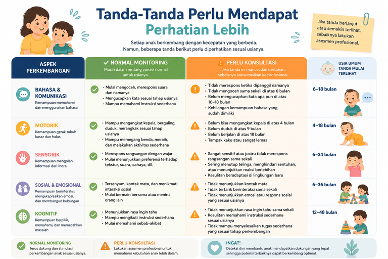 tanda tumbuh kembang anak perlu perhatian, lasana care